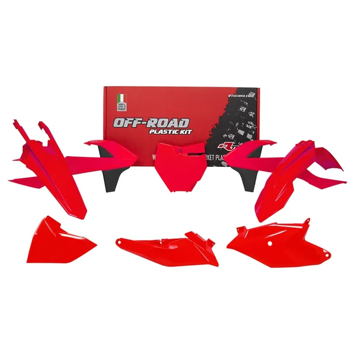RTECH PLASTIC KIT (6PC) WITH AIRBOX COVERS (GG RED) GAS GAS MC85 21-24
