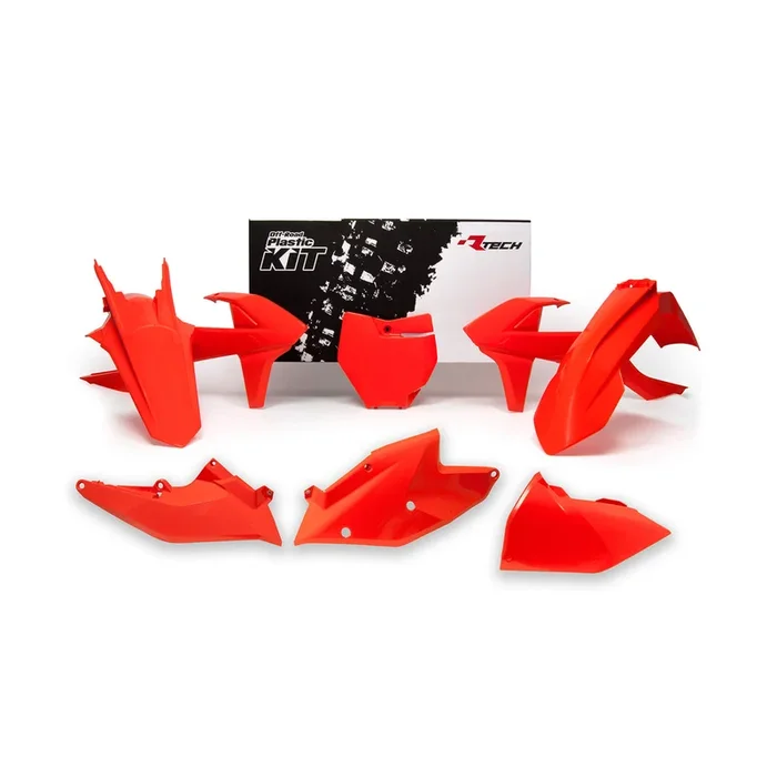 RTECH PLASTIC KIT (6PC) WITH LEFT AIR BOX COVER (K ORANGE) KTM SX125-150 16-18 SXF250-450 16-18 SX250 17-18