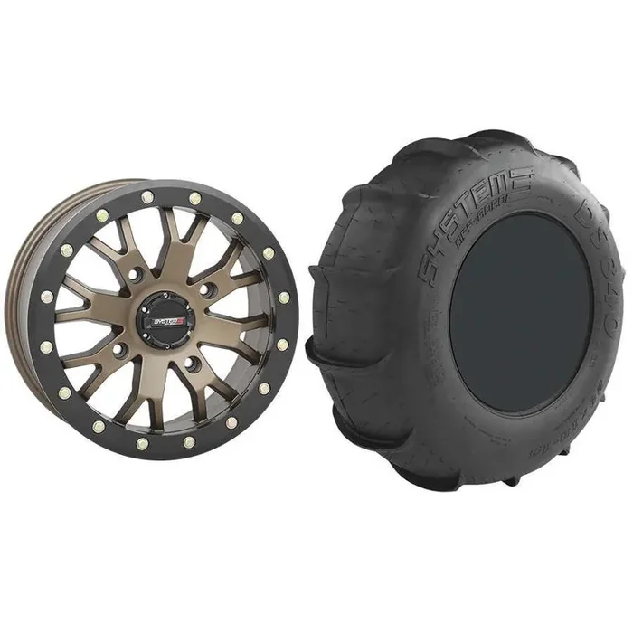 Set of 2 Mounted Wheel and Tire Kit Wheel 14×10 5+5 4/137 Tire 29×13-14 4 Ply