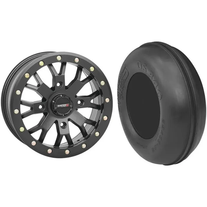 Set of 2 Mounted Wheel and Tire Kit Wheel 14×10 5+5 4/156 Tire 29×13-14 4 Ply