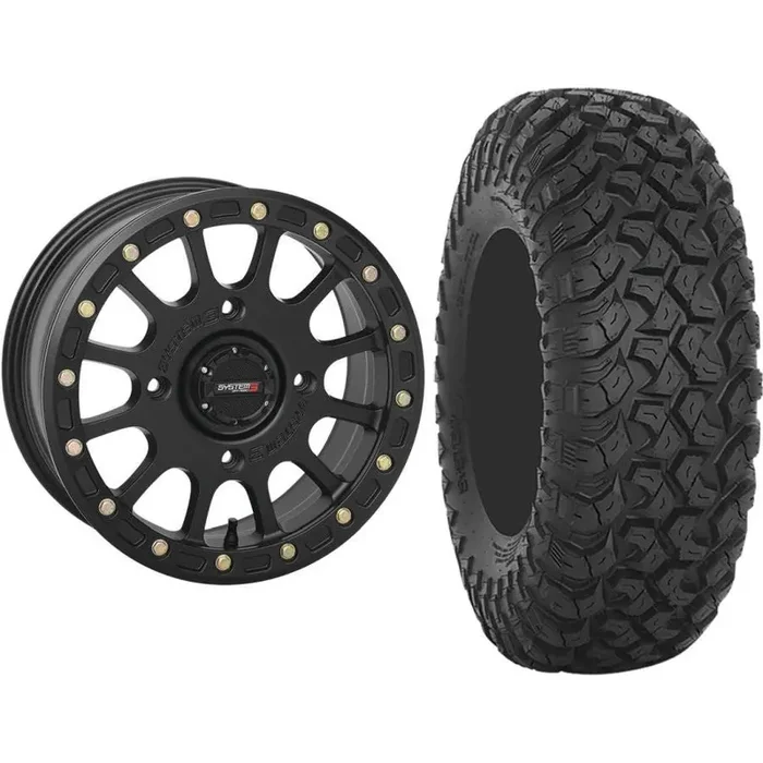 Set of 2 Mounted Wheel and Tire Kit Wheel 14×7 5+2 4/137 Tire 30×10-14 8 Ply