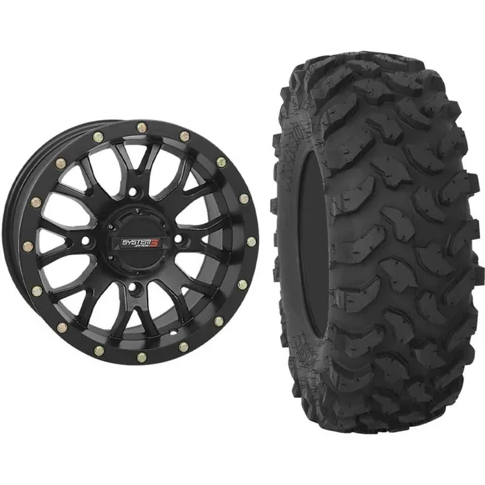 Set of 2 Mounted Wheel and Tire Kit Wheel 14×7 5+2 4/137 Tire 30×10-14 8 Ply