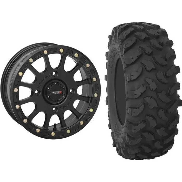 Set of 2 Mounted Wheel and Tire Kit Wheel 14×7 5+2 4/156 Tire 30×10-14 8 Ply