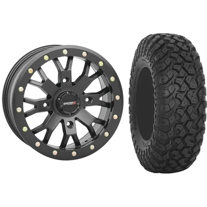 Set of 2 Mounted Wheel and Tire Kit Wheel 14×7 6+1 4/137 Tire 30×10-14 8 Ply