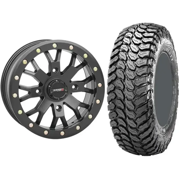 Set of 2 Mounted Wheel and Tire Kit Wheel 14×7 6+1 4/156 Tire 30×10-14 8 Ply