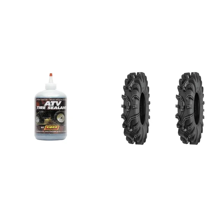 Set of 2 QUADBOSS QBT673 Front/Rear Tires 34x10R-15 6-ply with Sealant