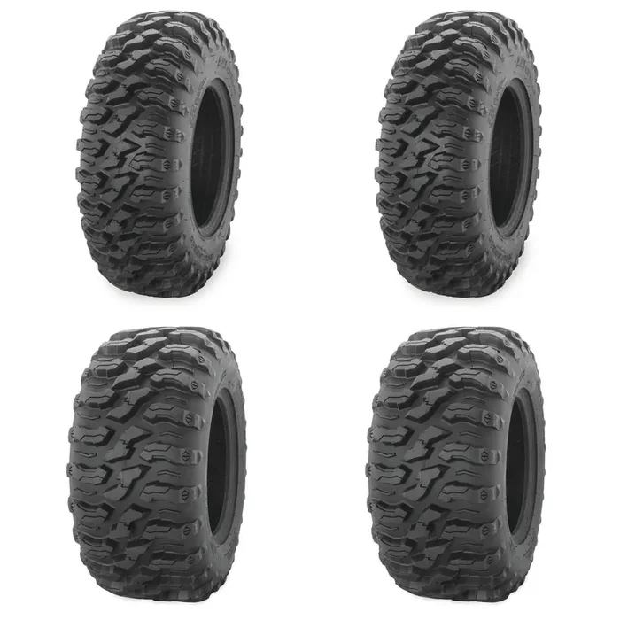 Set of 4 ATV QUADBOSS Tires (QBT446 27x9R-14 Front, 27x11R-14 Rear)