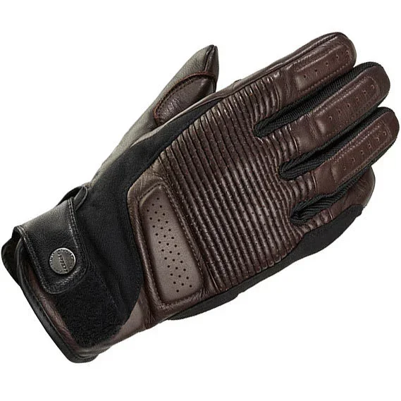 Spidi Clubber Leather Gloves – Dark Brown