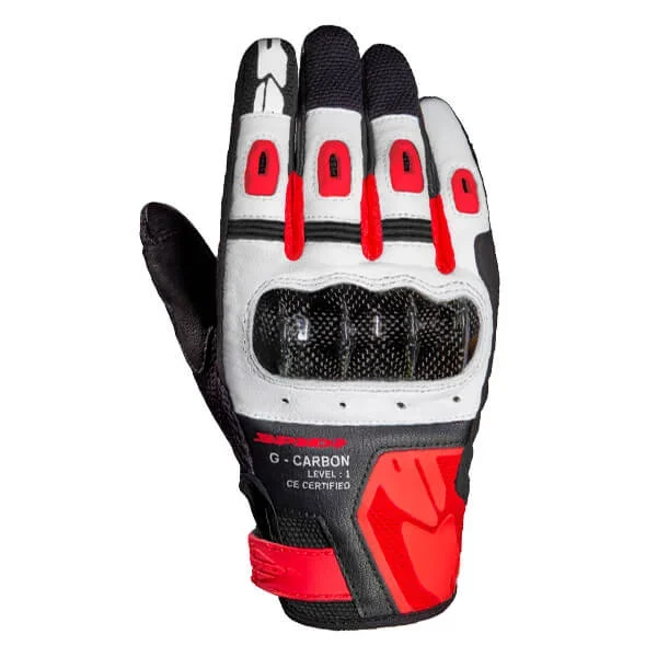 Spidi G-Carbon CE Mens Gloves – Black/Red