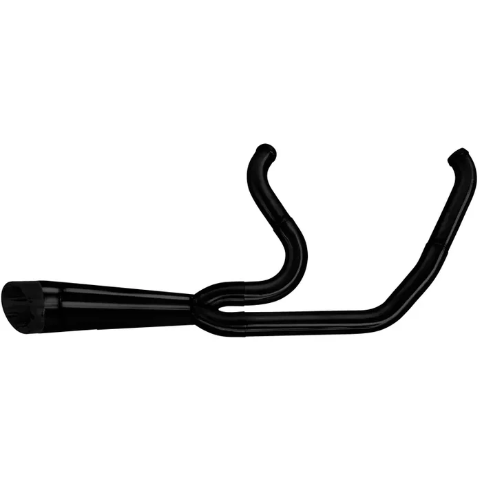 Two Brothers Racing 2-Into-1 Slash Cut Shorty – Black for 17-18 FLH FLT