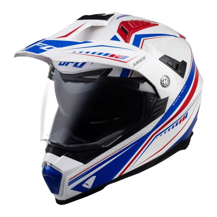 UFO Aries Helmet White Red Blue