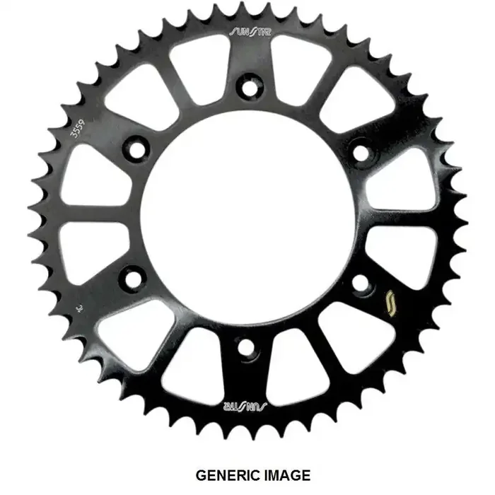 Works Triplestar Rear Alum Sprocket Black 49T OFFROAD HONDA CR250R 2002-2003