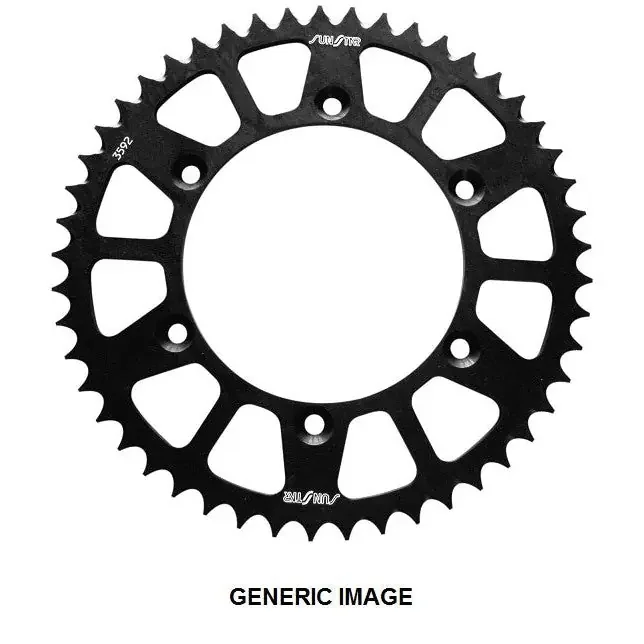 Works Triplestar Rear Alum Sprocket Black 51T OFFROAD HONDA XR250R 1988-1989